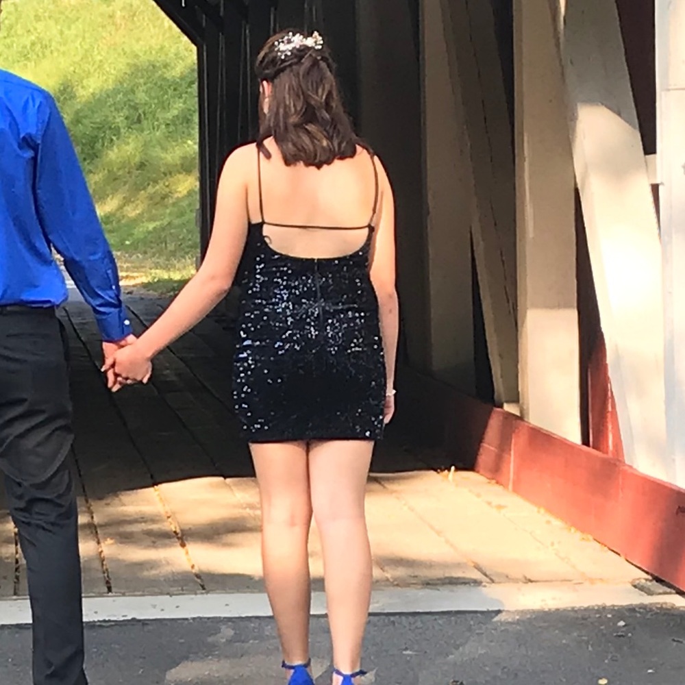 BLACK HOCO DRESS - Picture 2 of 3